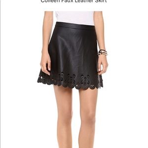 Club Monaco faux leather black skirt 00